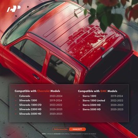 A-Premium Front Left Driver Side Upgraded Metal Exterior Door Handle with Keyhole Compatible with Chevy Silverado 1500 LTD 2500 3500 HD, Colorado & GMC Sierra 1500 Limited 2500 3500 HD, Textured Black