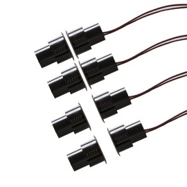 Ohamtes 4 sets Brown RC-36 NC Recessed Wired Reed Switches, Door and Window Sensors, Magnetic Reed Switches, Cabinet Light Bar Sensors