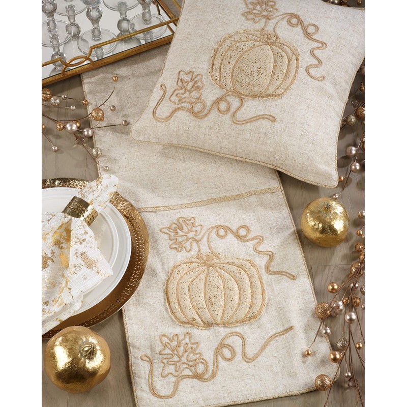 Jute Embroidered Table Runner