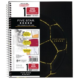 Mead, Five Star 1 Subject Notebook 100 Sheets