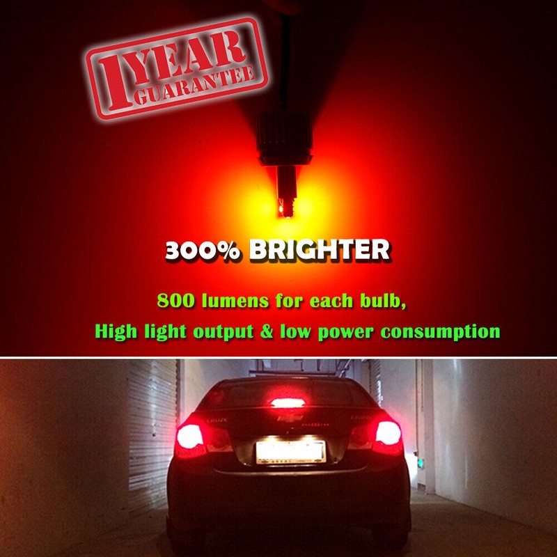 GTinthbox 2x CANbus Red LED Bulbs Fit Volkswagen Jetta MK6