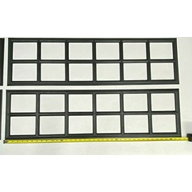 2 Amarr Stockton Long Panel Replacement Inserts for Amarr Garage Doors Black 38.5" x 11" ONLY FITS Amarr & Pella Garage Doors