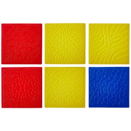 ROYLCO R5817 7 by 7-Inch Animal Skins Rubbing Plates, 6-Pack