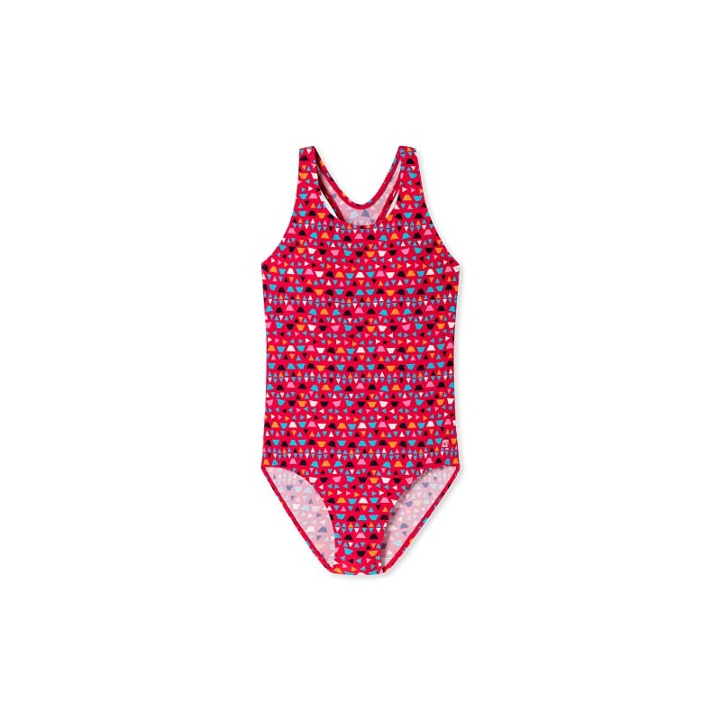 Schiesser Girls Swimming Costume, red