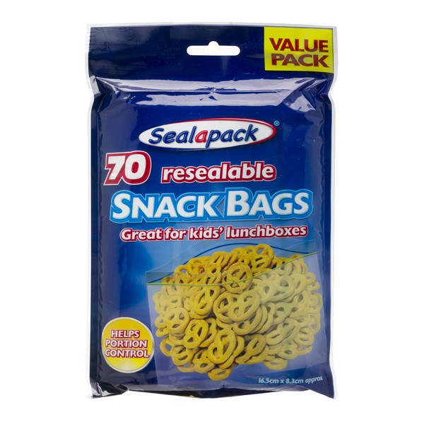 Sealapack SNACK BAGS, READY TO USE RESEALABLE BAGS, PACK OF