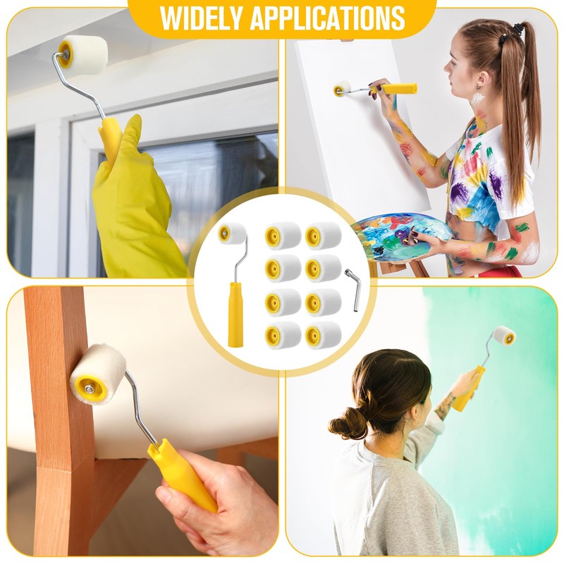 Honeydak 8 Pack Mini Paint Roller Small Paint Roller for