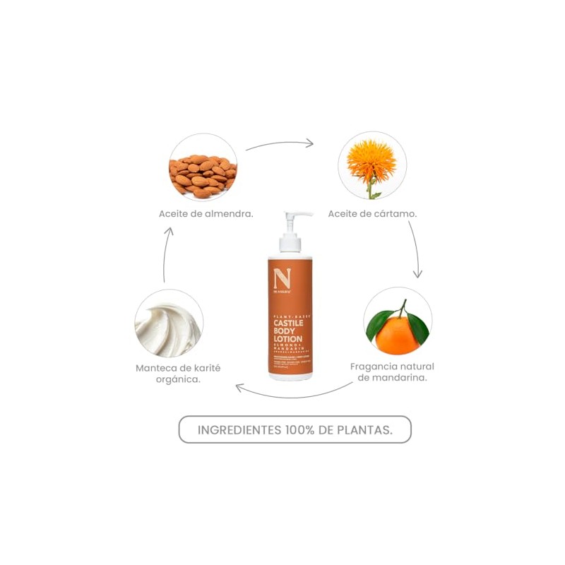 Natural Crema Corporal Facial Hidratante Orgánica Vegana Body Lotion Parabenos