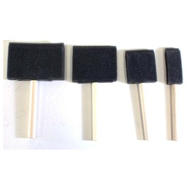 Artist's Best 10 Piece Sponge Brush Set | Wooden Handles | Diverse Sizes for Every Project | No Bristle Loss | Ideal for Craft & Stenciling Projects | Versatile Application on Various Surfaces