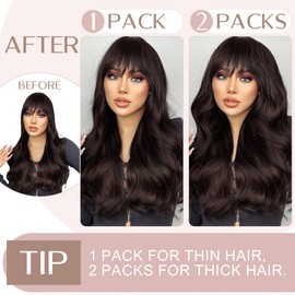 Clip-In Real Hair Extensions, Thick Hair Extensions, 1 Weft, 5 Clips, Human Hair, Straight