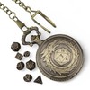 Galdor's Guild Travel DND Pocket Watch & Mini Metal Polyhedral