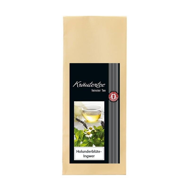 Schrader Ayurvedic Herbal Tea Elderflower Ginger with Cardamom, Mallow Blossoms