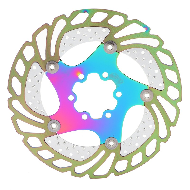 Mountain Bike TitaniumPlated Cooling Disc Brake Rotor 6 Nails Cycling
