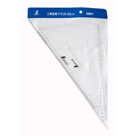 シンワ測定(Shinwa Sokutei) 三角定規 アクリル 目盛付き 2枚組 30cm 75264