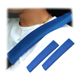 Adunsiaoto Car Seat Belt Harness Pads, Universal Car Safety Seat Belt Strap Shoulder Neck Protector Pad, Soft and Comfortable Car Seat Belt Harness Pads Strap Covers, For Adults Kids(Blue)