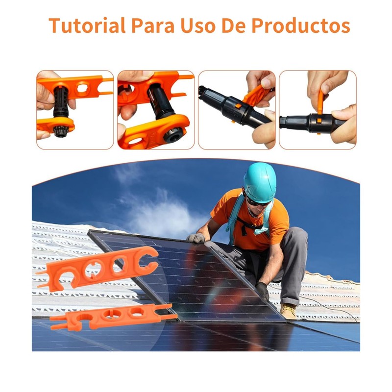 THJOPOKEEL 2 uds， Llave de Conector de Panel Solar, Herramienta