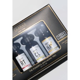 Clara's New York The Powerful Anti-Aging Trio Facial Serum Gift Set, Three Full Size Anti-Aging Face Serums with Retinol Collagen and Hyaluronic Acid 3 x 30ml