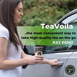 TeaVoila Herbal Tea - Loose Tea Leaves - Built-in Infuser in Biodegradable, Individually Sealed Cups - Up to 3 Refills per Cup - Finest Tea Leaves - USDA Organic - 12oz, 6 Count (Herbal Tea)