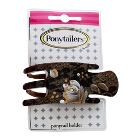 Mia Ponytailers Ponytail Holder Model No. 00951 - Lace Print with Rhinestones
