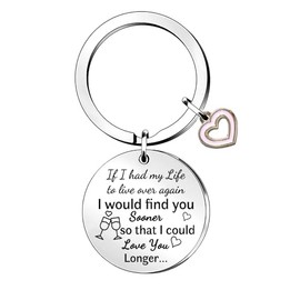 HZBLAZ Wife Keychain Rings Women Couples Love Girlfriend Valentine's Day Keyring Birthday Engagement My Woman Key Accessory Soulmate Wedding Anniversary Christmas Cute Souvenirs