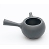 Azmaya Tokoname Teapot - Black Unglazed Ceramic 225ml Round Kyusu