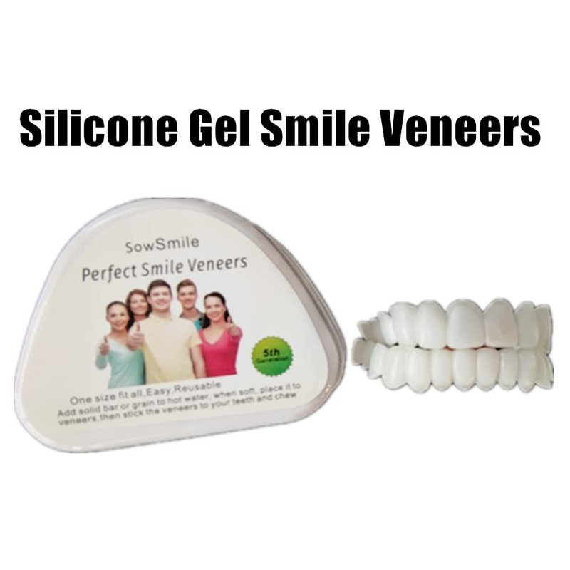 New Silicone Gel Smile Upper and Lower Cosmetic Teeth Tooth
