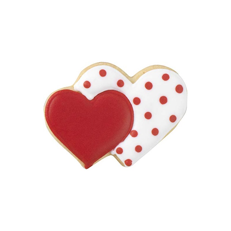 Birkmann 1010688510 Cookie Cutter Double Heart Stainless Steel, 6.5 Cm,