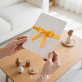 Kryvus Gold Ribbon, Grosgrain Ribbon 5/8 Inch x Continuous 100 Yards, Gold Grosgrain Ribbon for Crafts, Gift Wrapping, Hair Accessories, Wedding Decor, Sewing and Bow Making