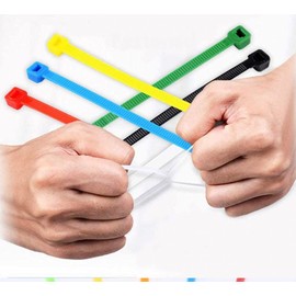 Coloured Assorted Cable Ties 140Pk 100mm x 2.5mm Nylon Plastic Zip Tie Wraps