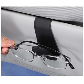 CTForest 2 Stück Brillenhalter für Auto, Sonnenbrillenhalter Auto, Brillenhalter für Auto Sonnenblende, Brillenhalter für Das Auto (4.5×9.5cm)