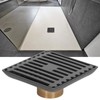 Floor Drain Stainless Steel Copper Gray Quadrangular Large Displacement Draining
