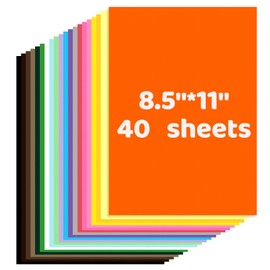 40 Sheets Colored Cardstock 8.5 "x 11", 180GSM Craft Bulk Construction Paper, 20 Assorted Colors Card Stock Paper for School & Office, Card Making Printer Scrapbook Decorations DIY Crafts