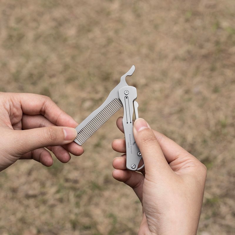Boundless Voyage Ti9011O Titanium Folding Comb for Men and Men