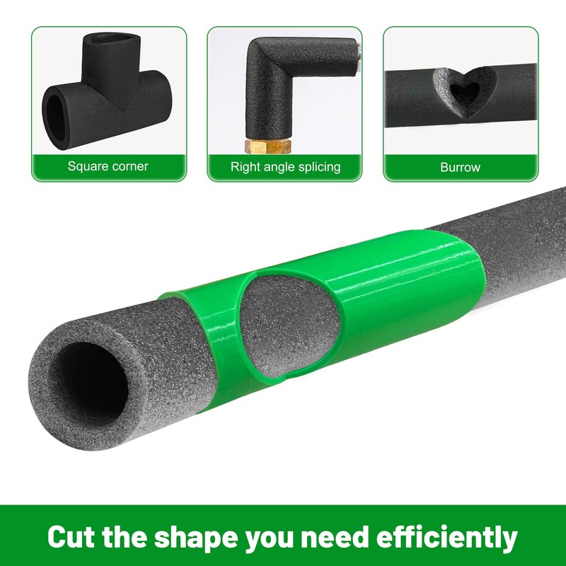 Pipe Insulation Cutting Guide, Three-Tube Foam Pipe Cutter Tool, Insulation