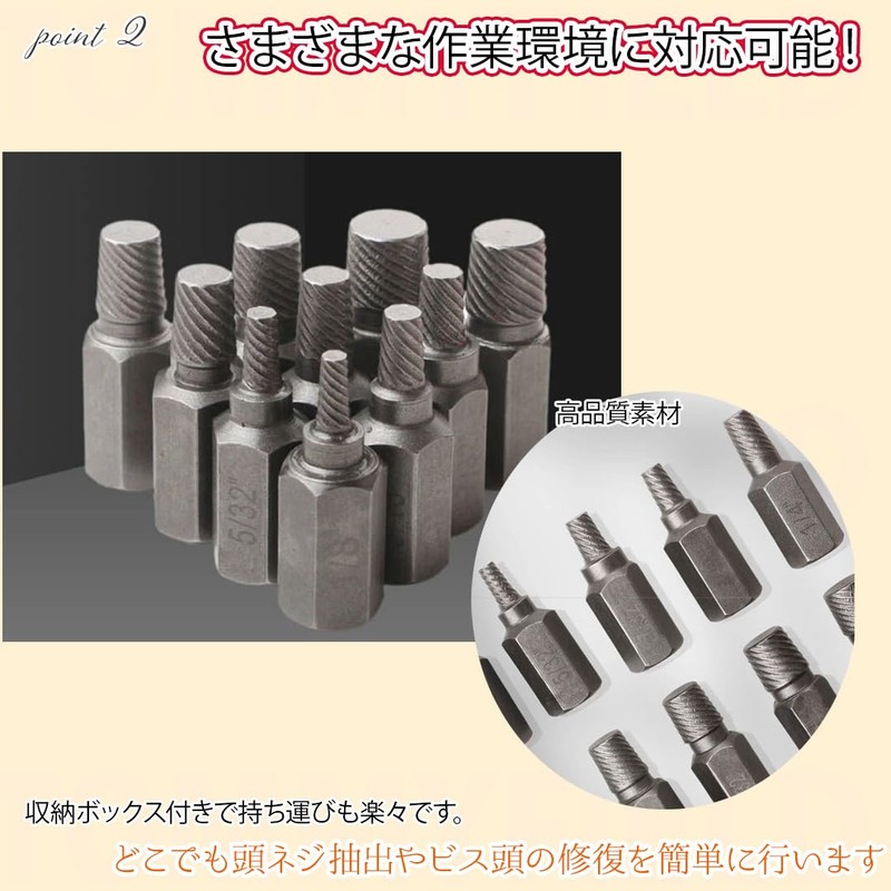 TOMMYFIELD Broken Bolt Extractor Head Screw Extractor, Screw Thread Repair,