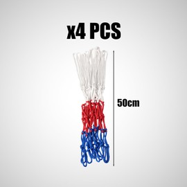 Pack of 4 Basketball Net, Professional Basketball Net, Portable Basketball Net, Suitable for School Sports Fields, Indoor and Outdoor Basketball Sports (50 cm)
