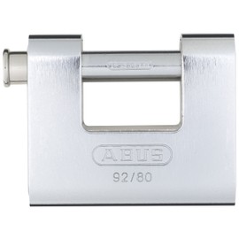 ABUS 92/80 KD All Weather Solid Brass with Steel Jacket Monoblock Keyed Different Padlock