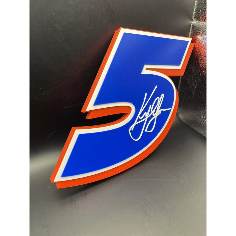 Kyle Larson 5 Logo Sign Display | 3D Wall Desk