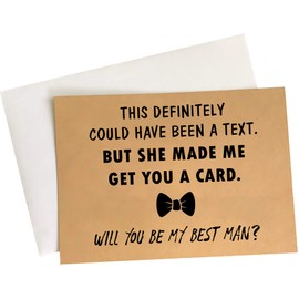 Groomsmen Proposal Cards - Set of 8 with Envelopes 5" x 7" | Funny Groomsmen Proposal Gifts for Wedding