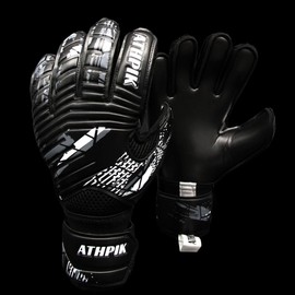 Goalie Goalkeeper Gloves with Pro Fingersaves, Strong Grip for The Toughest Saves, Protection to Prevent Injuries, Fit Match Training, Adult, Youth(White & Black) (White & Black, 8)