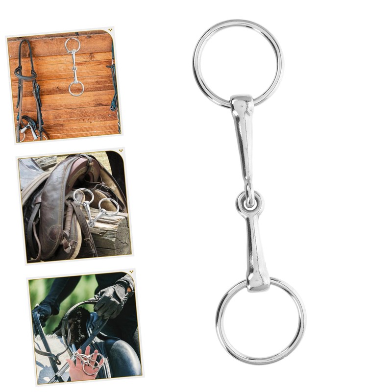 WHAMVOX Durable Stainless Steel Horse Bit Complete Tie Ring Eye