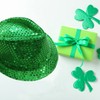 UTTPLL St. Patricks Day Irish Hat Green Sequin Fedoras Leprechaun