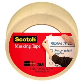 Scotch Home and Office Masking Tape, 1.88-Inch by 60 Yards, Tan (3439)
