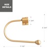 Adjustable Gold Curtain Holdbacks, Foldable Tiebacks for Heavy Drapes