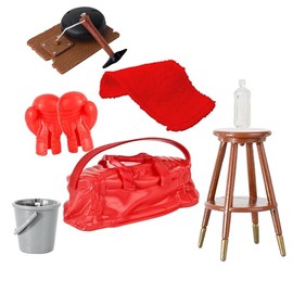 Wrestling & Boxing 8 Piece Accessory Set for Wrestling Action Figures