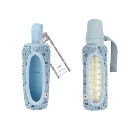 BIBS x Liberty Baby Bottle Cover, Large, 225 ml, Neoprene Protective Case for Bibs Bottles, Liberty Print Design, Large, Charmomile Lawn Baby Blue