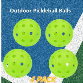 SZPENGC Glow in The Dark PickleBalls Balls, 4 Pack Pickleball-Balls Meet USAPA Requirement, 40 Holes Luminous Green Outdoor PickleBalls Balls, Durable Outdoor/Indoor Pickle Ball
