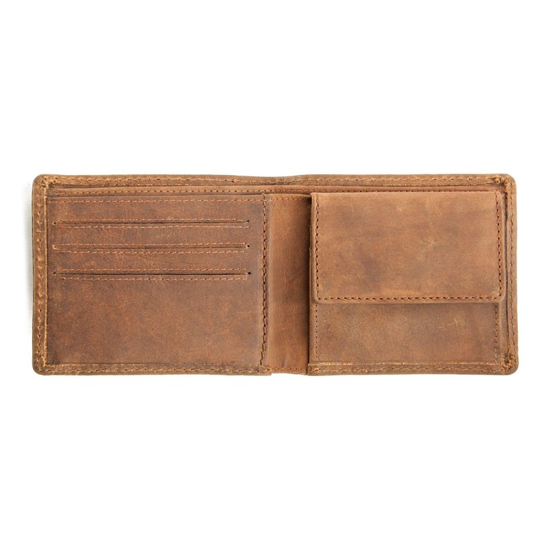 HAROLD'S Country Leather Wallet 12 cm, Nature, Antique