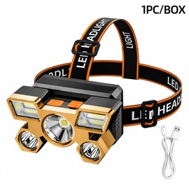 Rechargeable LED Headlamp for Hands-Free Lighting – Wearable Head Flashlight for Camping, Fishing and Hiking