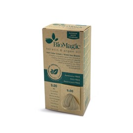 BioMagic Keratin & Argan Oil Hair Color Cream, 9.00 Very Light Blonde