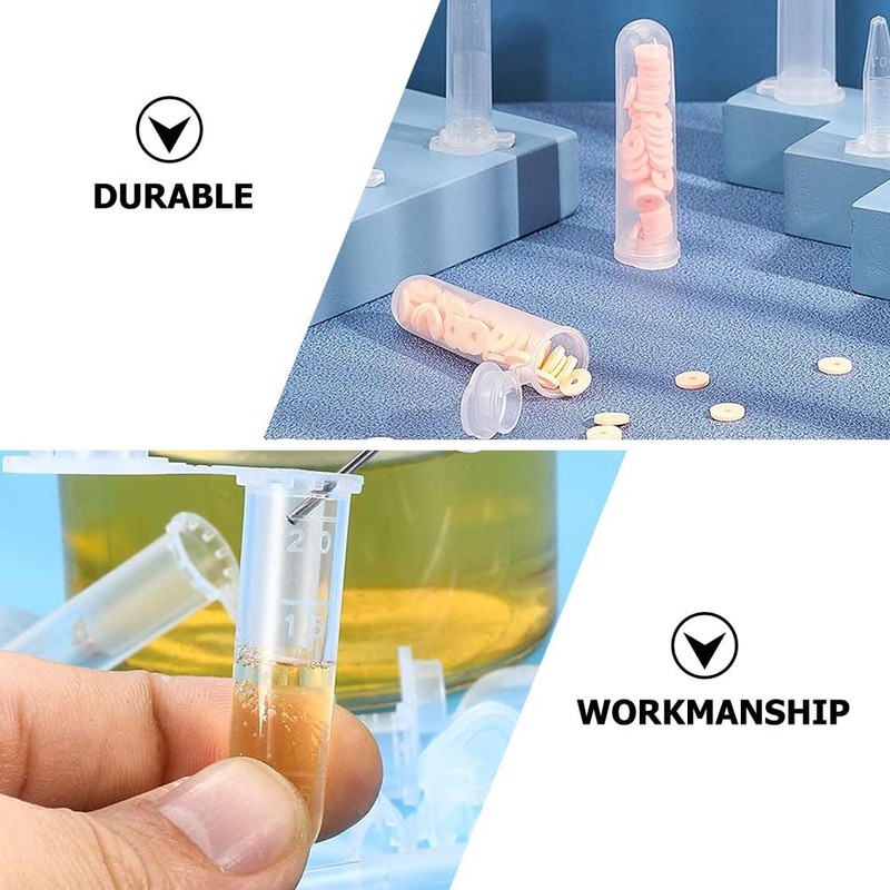 Baluue 5ml Tubes, Microcentrifuge Graduated Tube with, Polypropylene Small Sample